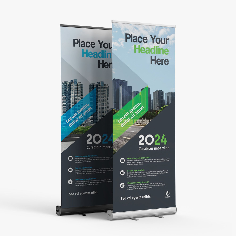 Retractable banner stand